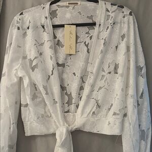 White Lace Crop Top
